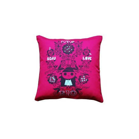 coussin tendance 'fillette' en coton bio coussin tendance 'fillette' en coton bio