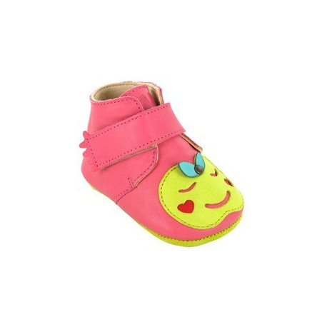 chaussons bébé Kiny Pomme sorbet/mousse chaussons bébé Kiny Pomme sorbet/mousse