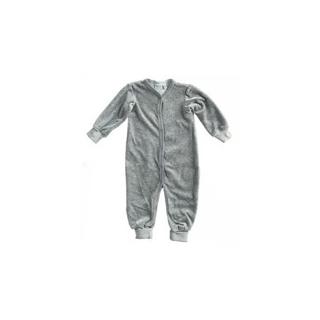 pyjama bébé en velours 'gris chiné' pyjama bébé en velours 'gris chiné'