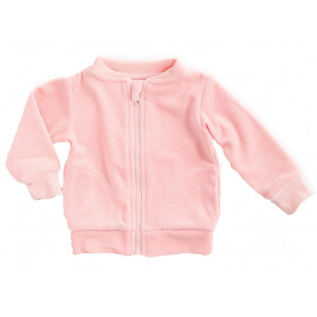 sweat bébé zippé en velours rose sweat bébé zippé en velours rose
