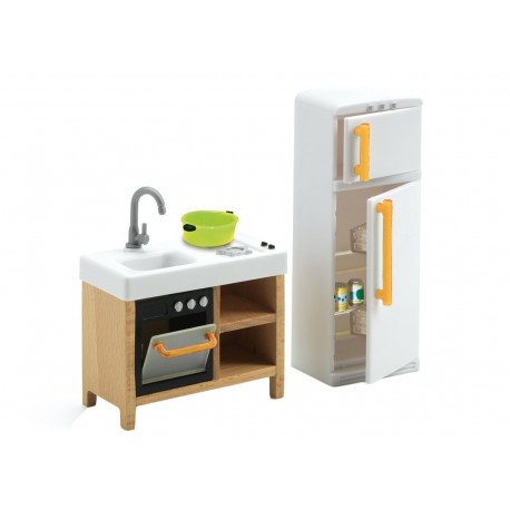 compacte poppenhuis keuken 8pc compacte poppenhuis keuken 8pc