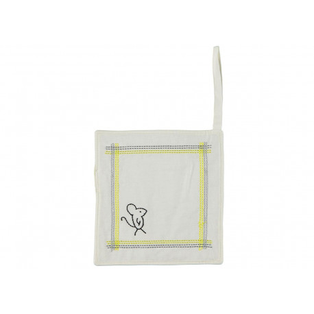 grappig speendoekje met muis 'yellow' grappig speendoekje met muis 'yellow'