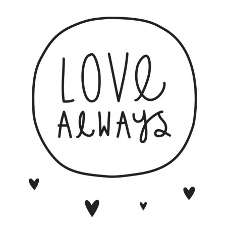 super lieve muursticker 'Love always' super lieve muursticker 'Love always'