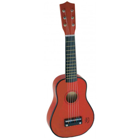 mooie rode gitaar in hout mooie rode gitaar in hout