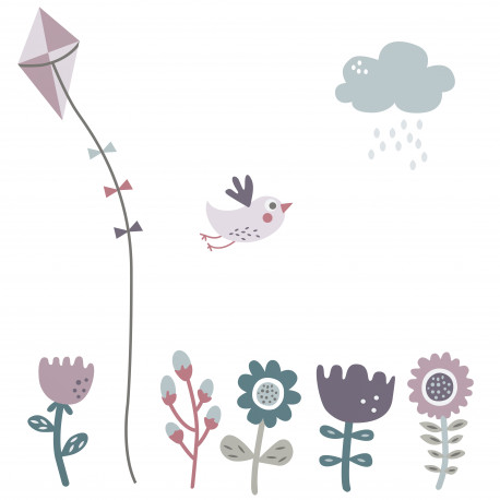 muursticker 'Farm girl' (9 pcs) muursticker 'Farm girl' (9 pcs)