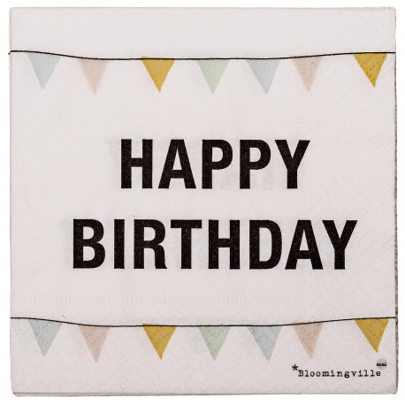 set 20 Happy Birthday servetten set 20 Happy Birthday servetten