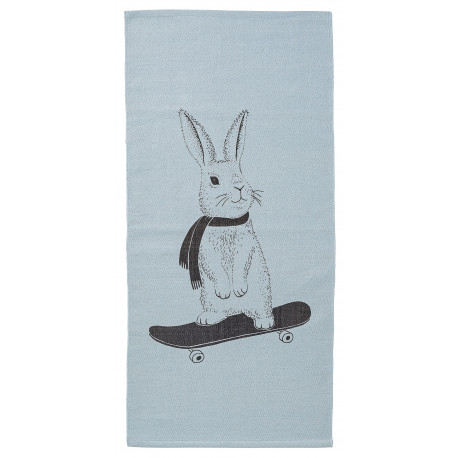 hemelsblauw tapijt 'Rabbit On Skate Board' hemelsblauw tapijt 'Rabbit On Skate Board'