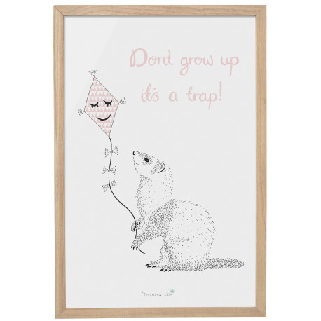 houten kader met poster 'Don't grow...' houten kader met poster 'Don't grow...'