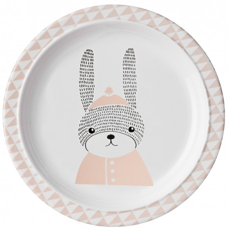 melamine bord 'Sophia Rabbit' (Ø22 cm) melamine bord 'Sophia Rabbit' (Ø22 cm)