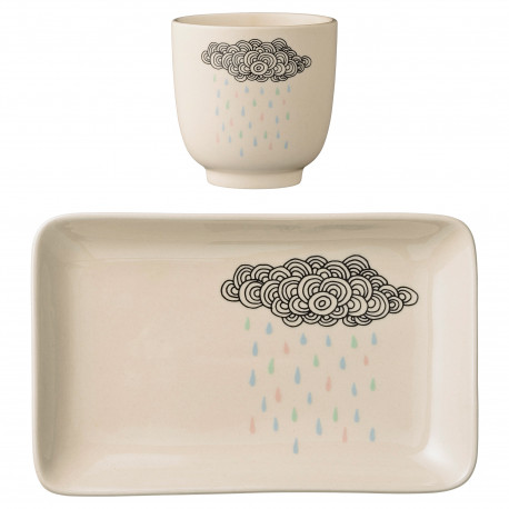 setje keramieken bord & beker 'Rain Cloud' setje keramieken bord & beker 'Rain Cloud'