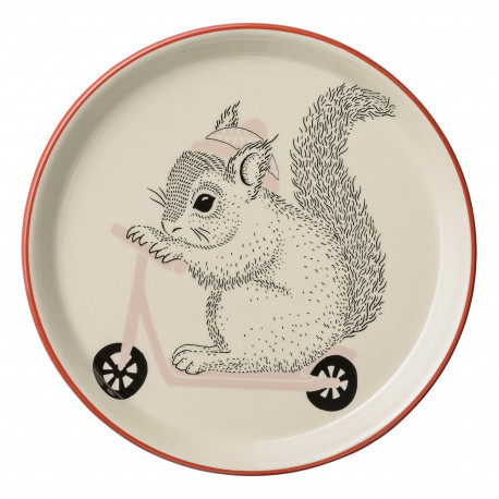 keramieken bord 'Mollie Squirrel' (Ø20 cm) keramieken bord 'Mollie Squirrel' (Ø20 cm)