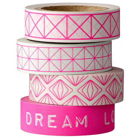 setje met 4 rollen tape 'Neon pink' setje met 4 rollen tape 'Neon pink'