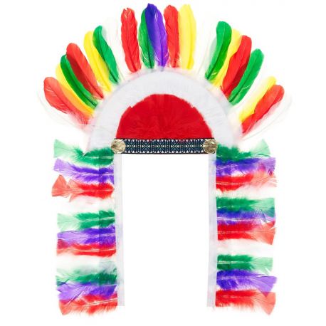 luxe multicolour indianen hoofdtooi luxe multicolour indianen hoofdtooi